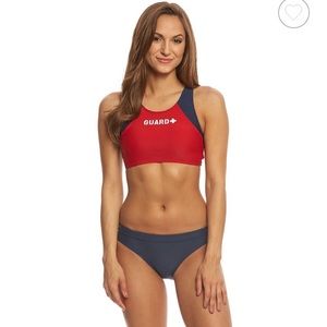 Never worn lifeguard two-piece swimsuit